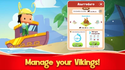 Idle Vikings Tycoon: Valhalla (ВЗЛОМ, Материалы и еда быстро увеличиваются) screenshot №4